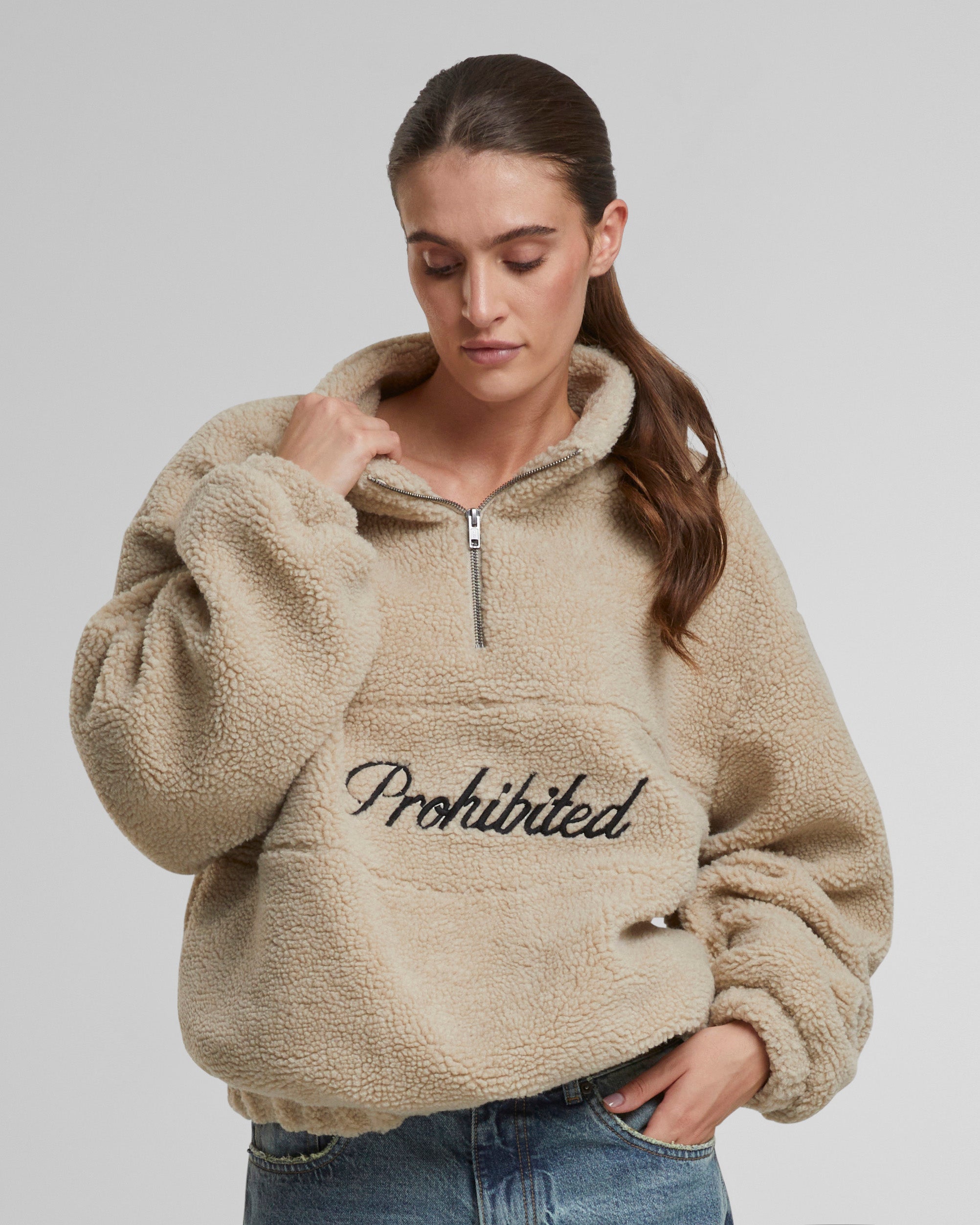 Woodford Fleece Half-Zip Cream