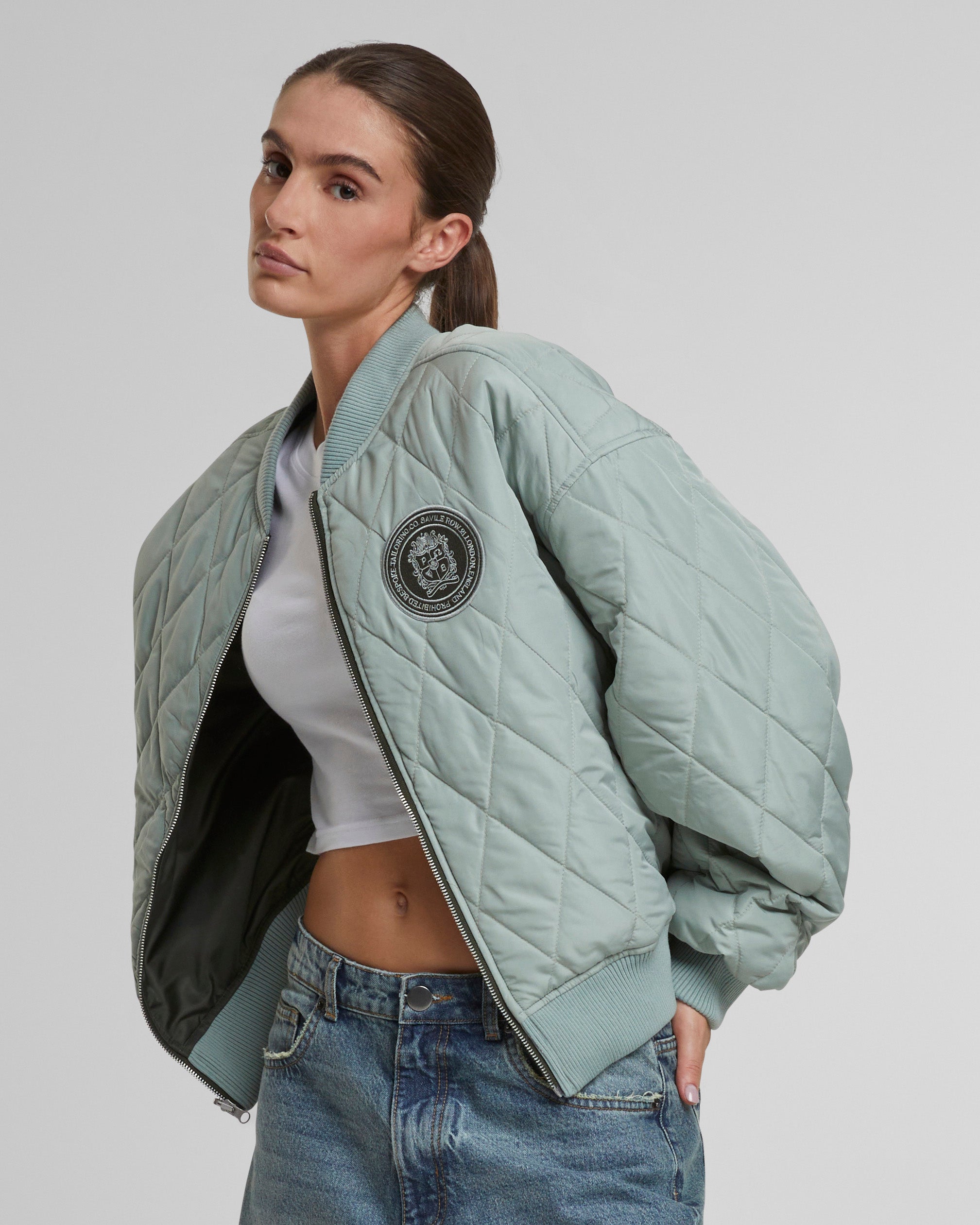 Primrose Reversible Bomber Jacket Green