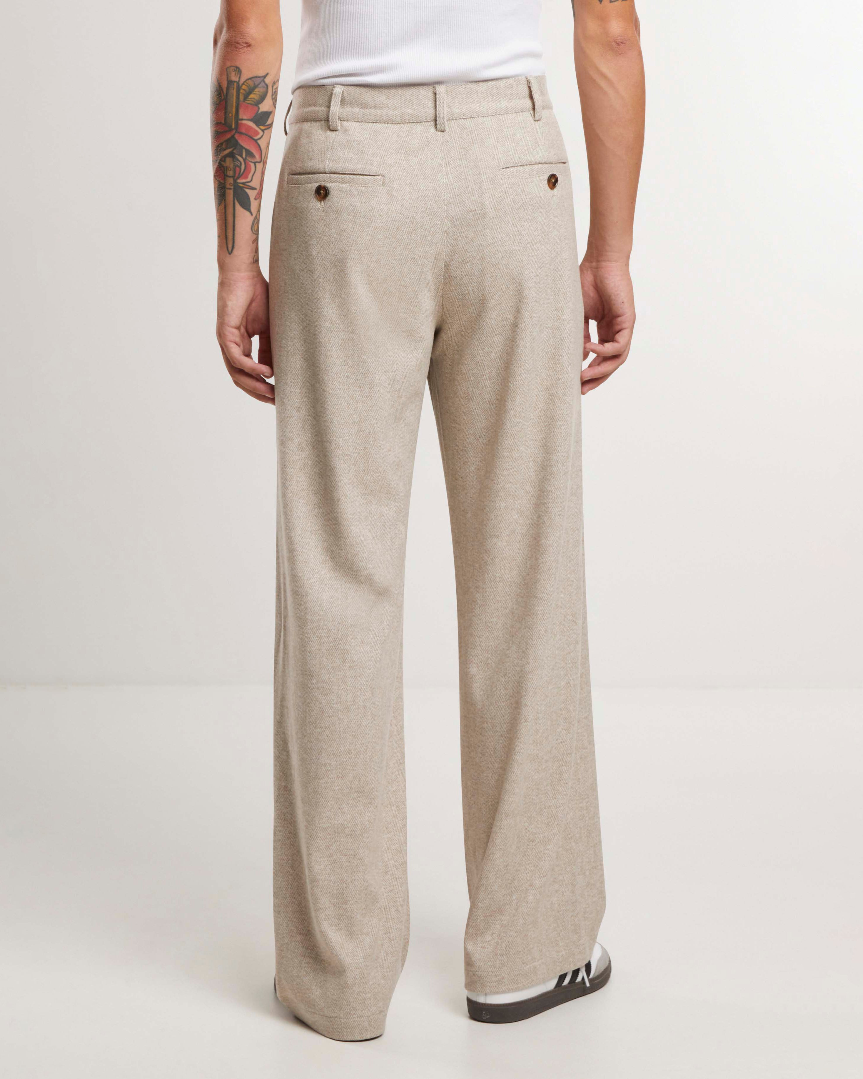 Soho Pleated Pants Cream