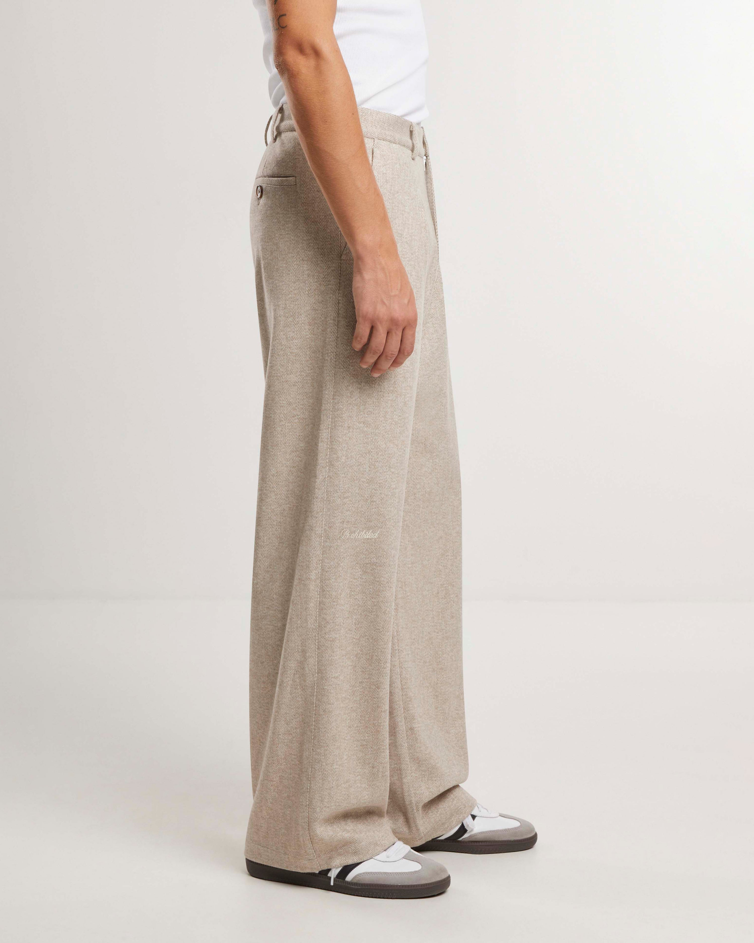 Soho Pleated Pants Cream