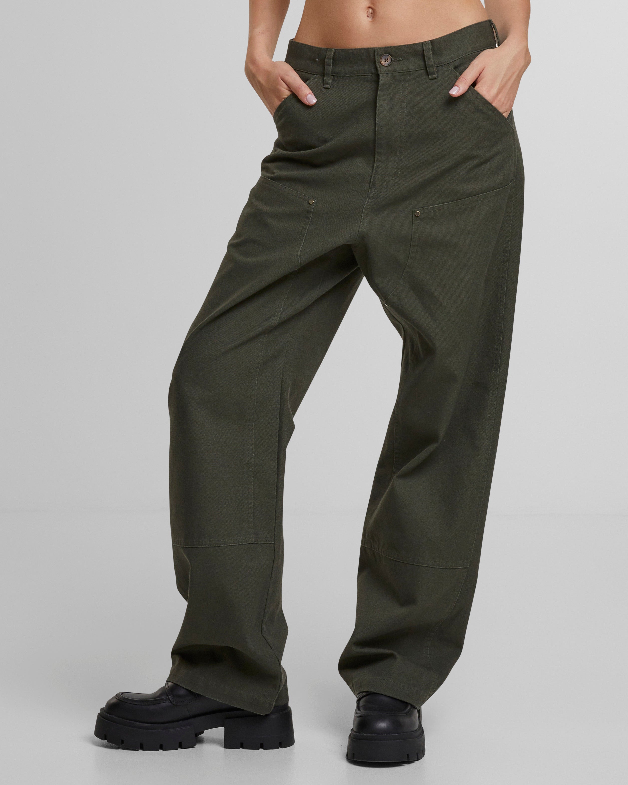 East Ham Carpenter Pants Green