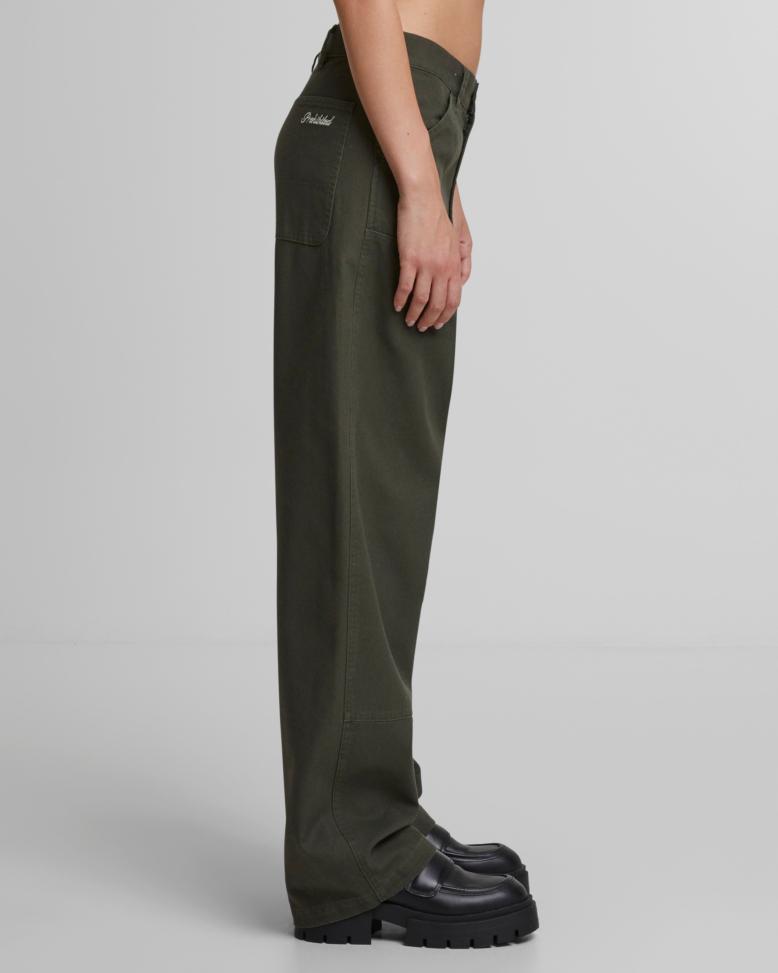 East Ham Carpenter Pants Green