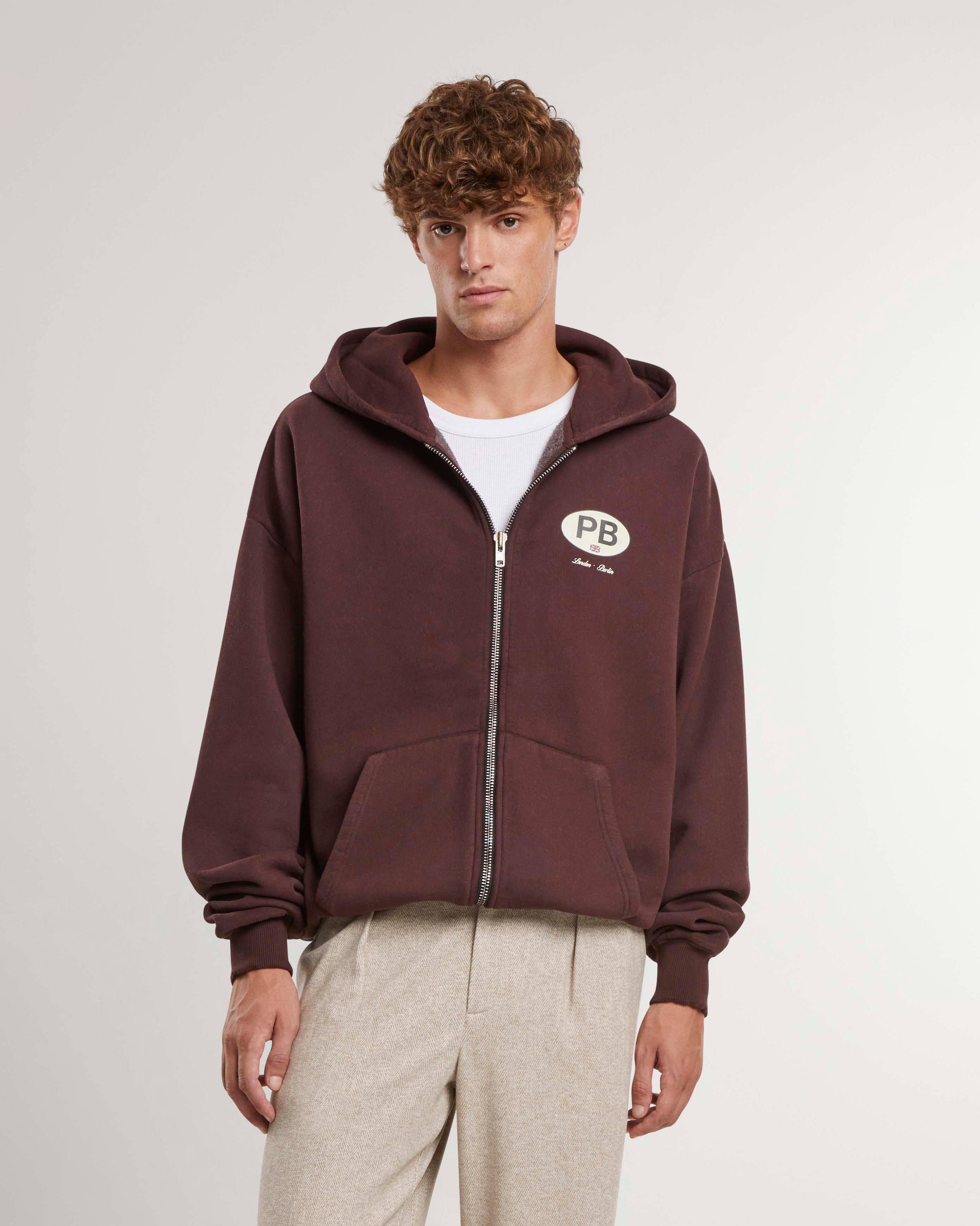 Ealing Zip-Hoodie Brown