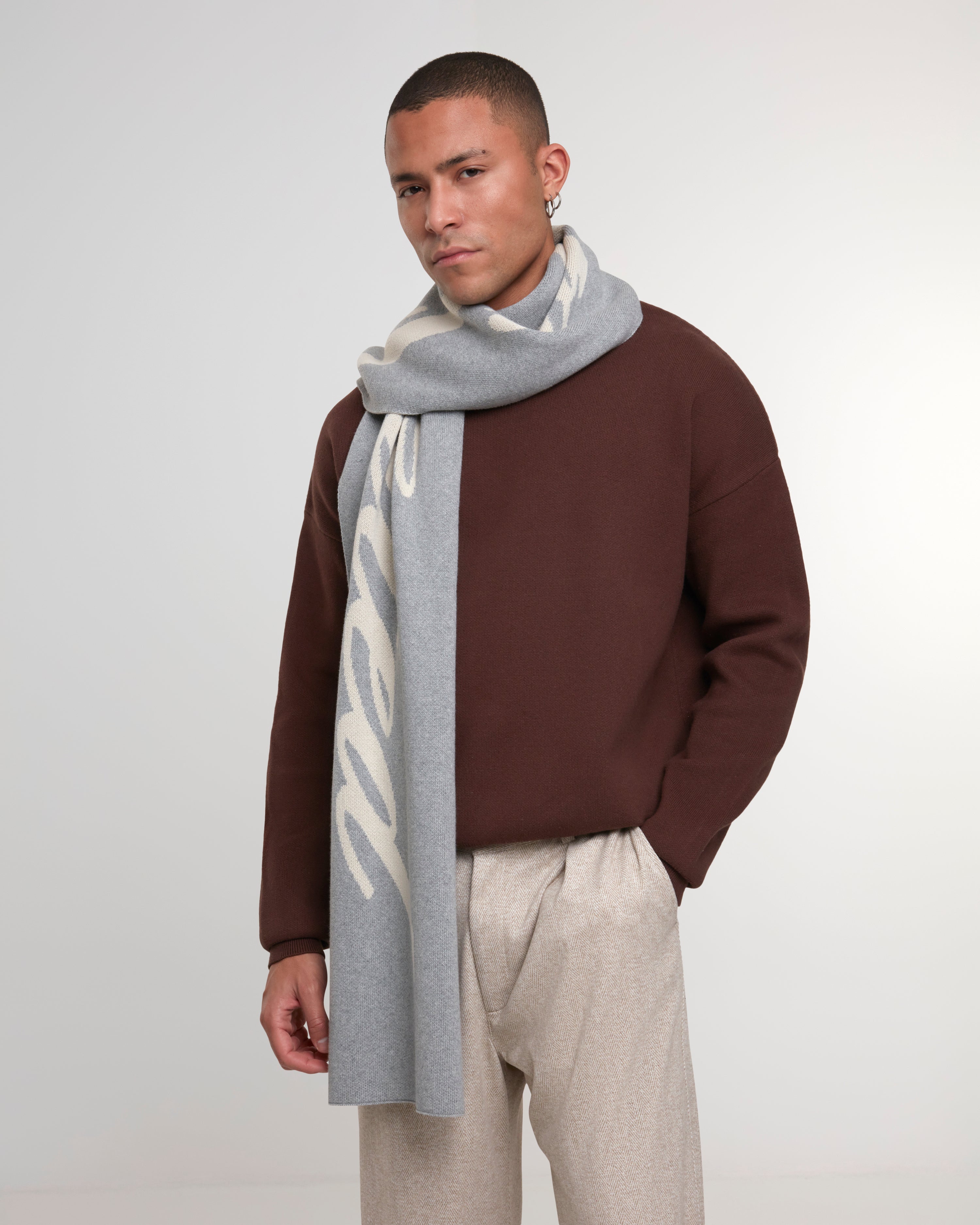 Winter Scarf Grey Melange