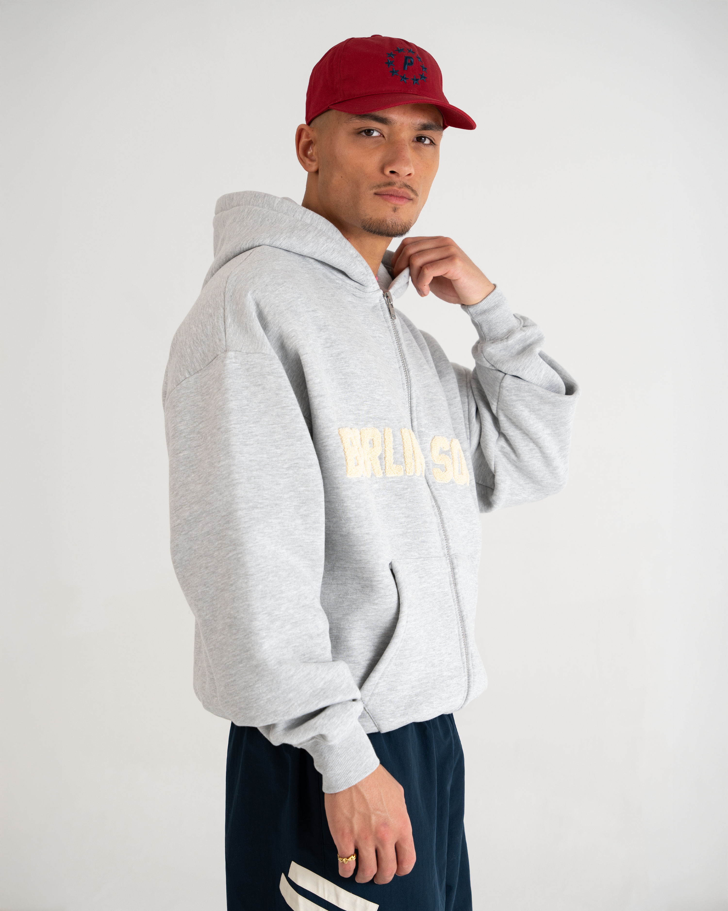 SoHo Zip-Hoodie Grey Melange