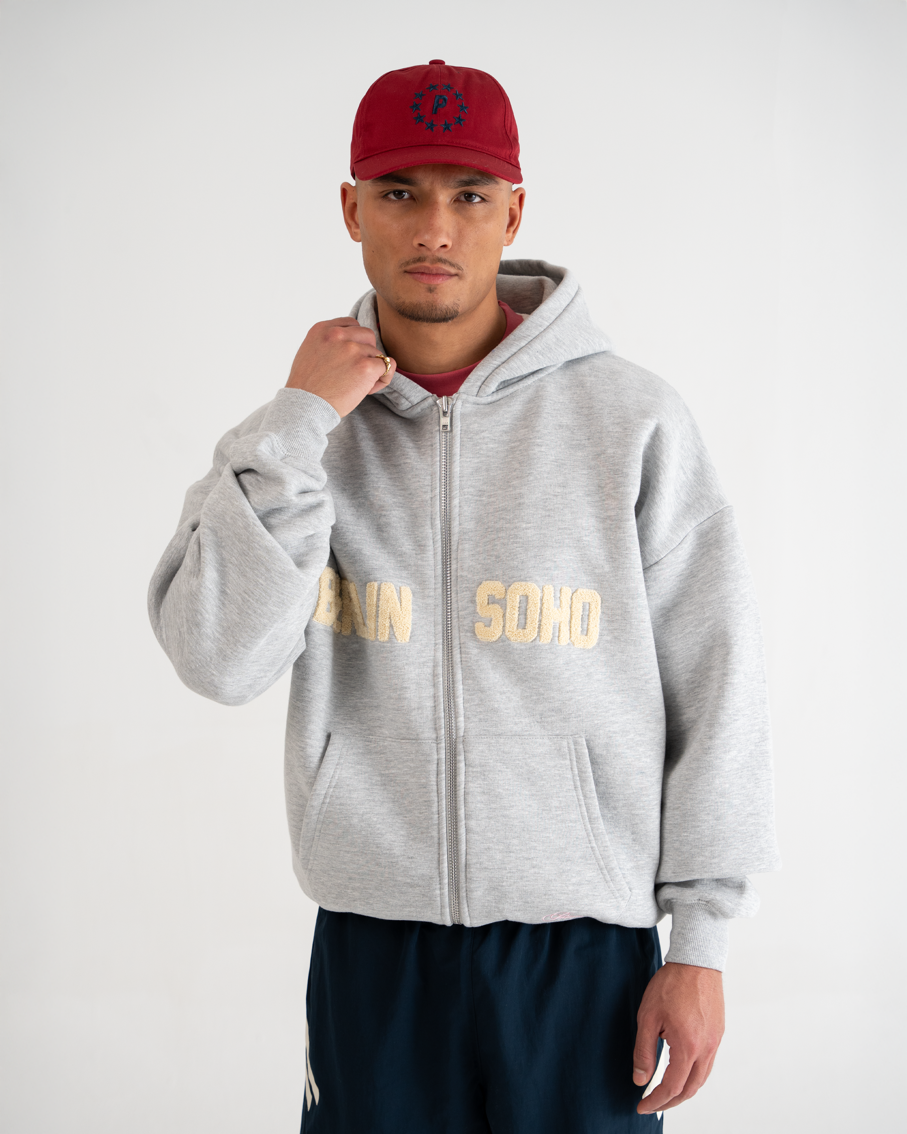 SoHo Zip-Hoodie Grey Melange