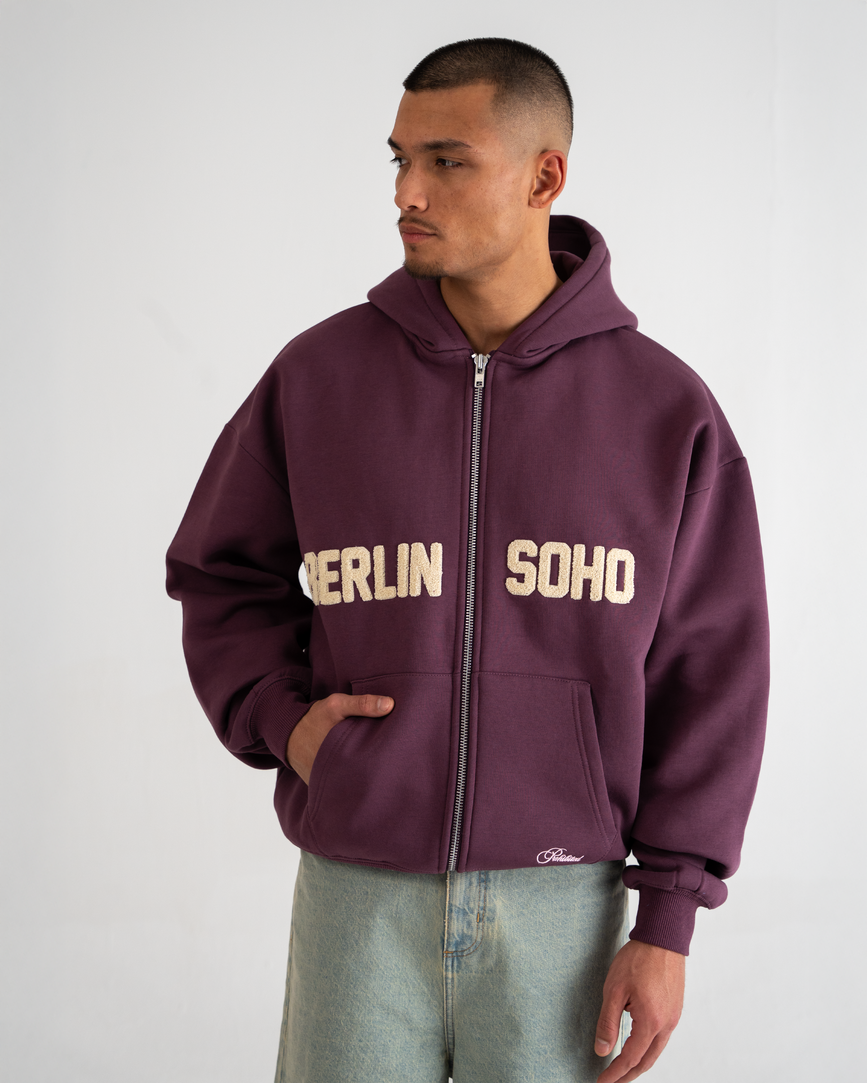 SoHo Zip-Hoodie Plum