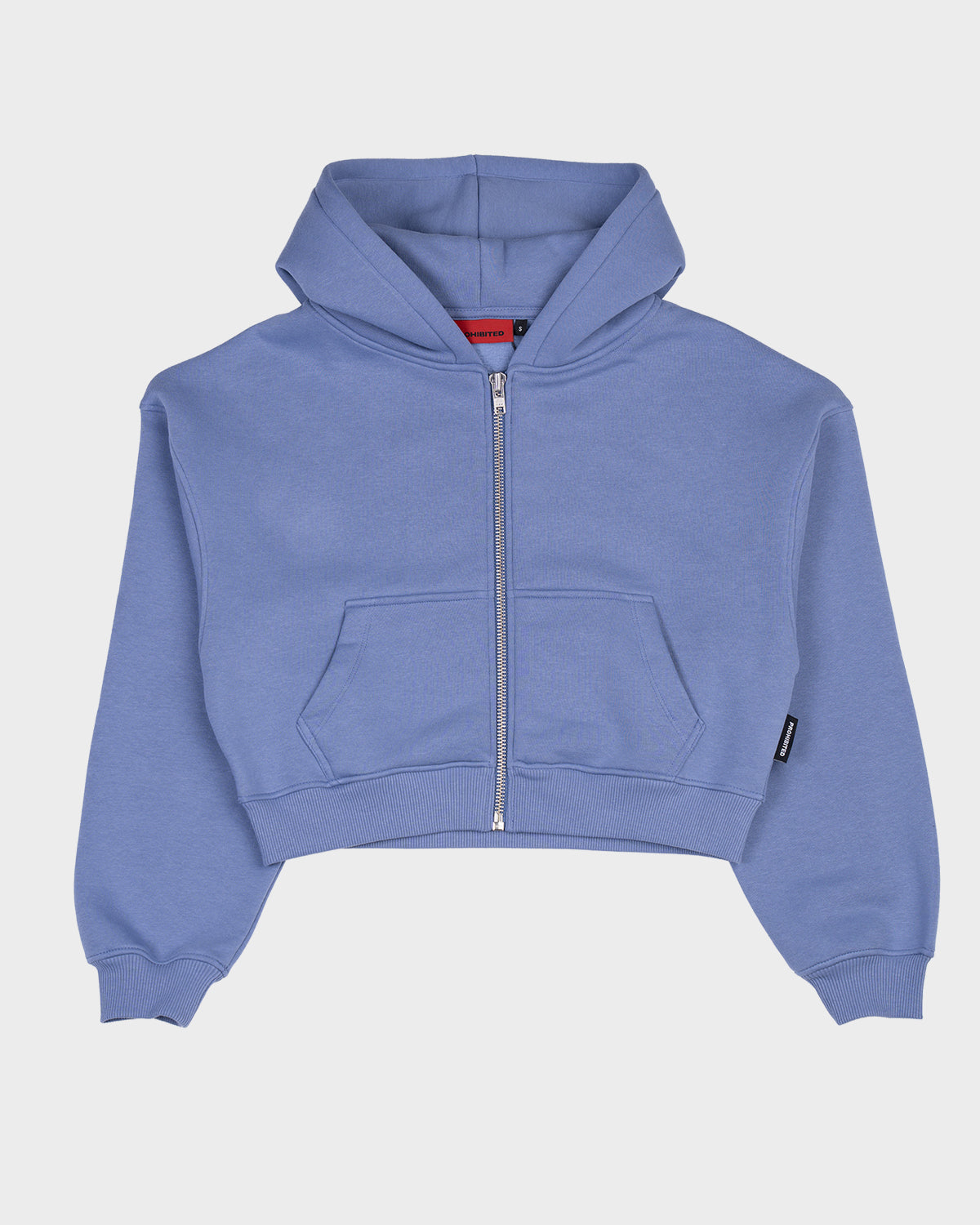 Cropped Zip-Hoodie Purple