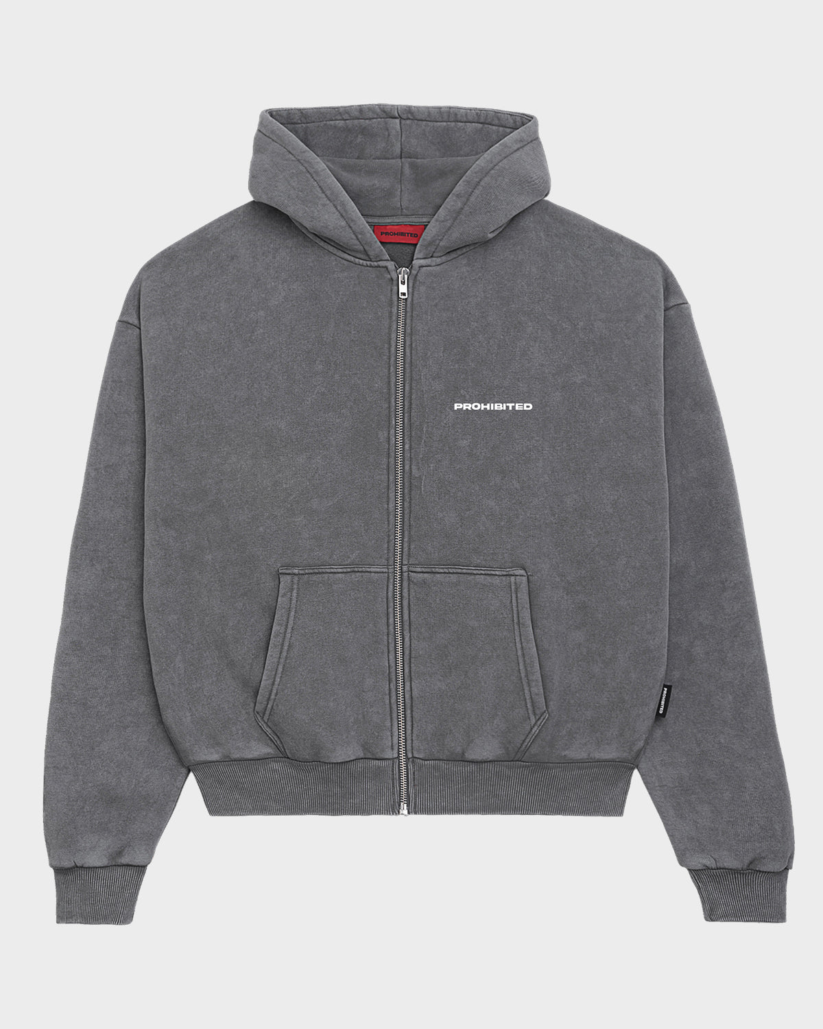 10119 Zip-Hoodie Grey (Stone Washed)