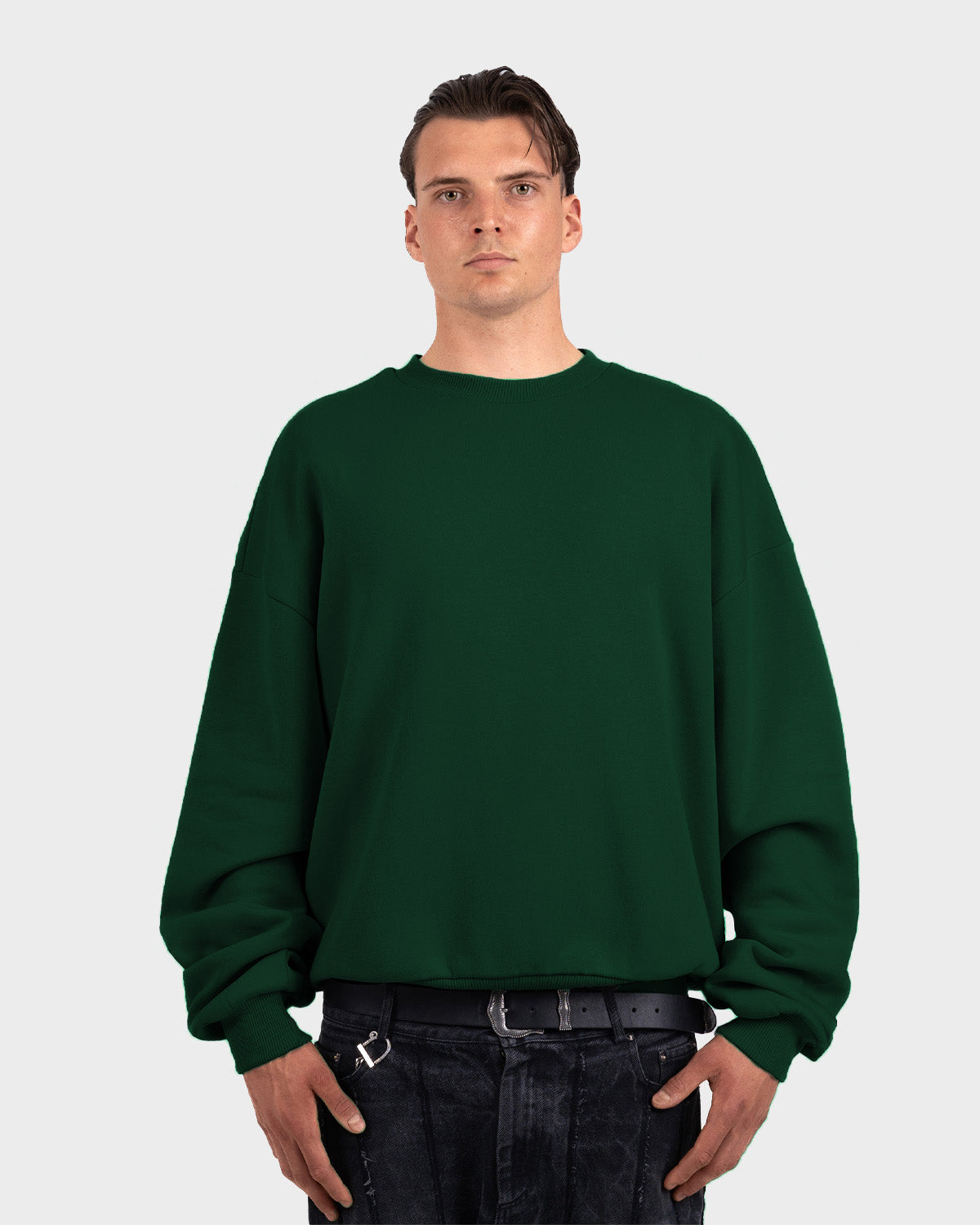 Oversized Crew Neck British Racing Green