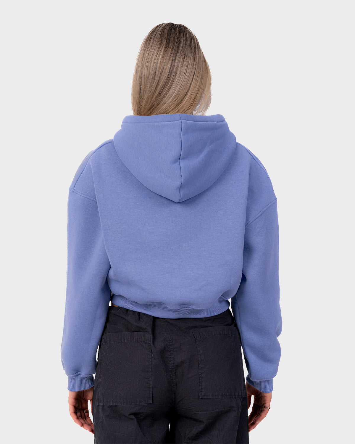 Cropped Zip-Hoodie Purple