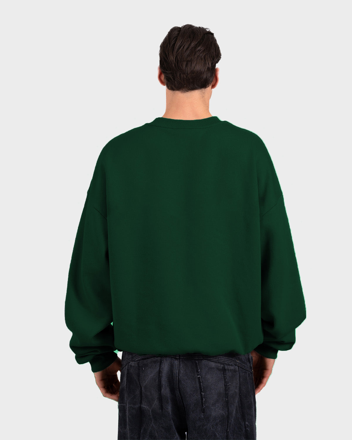 Oversized Crew Neck British Racing Green