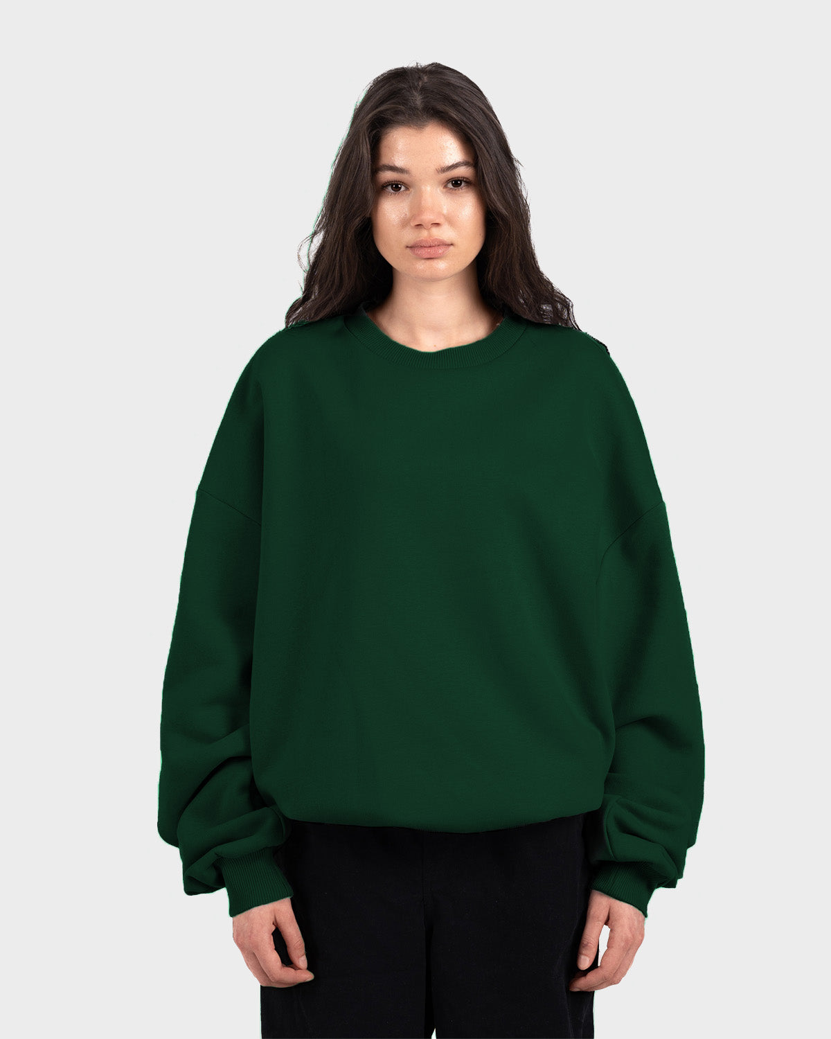 Oversized Crew Neck British Racing Green