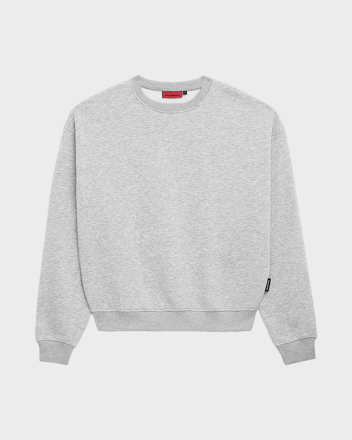 Oversized Crew Neck Grey Melange