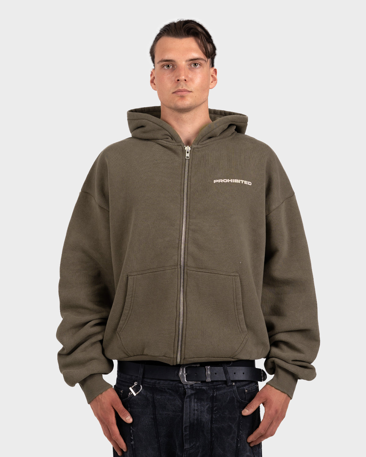 10119 Zip-Hoodie Mokka