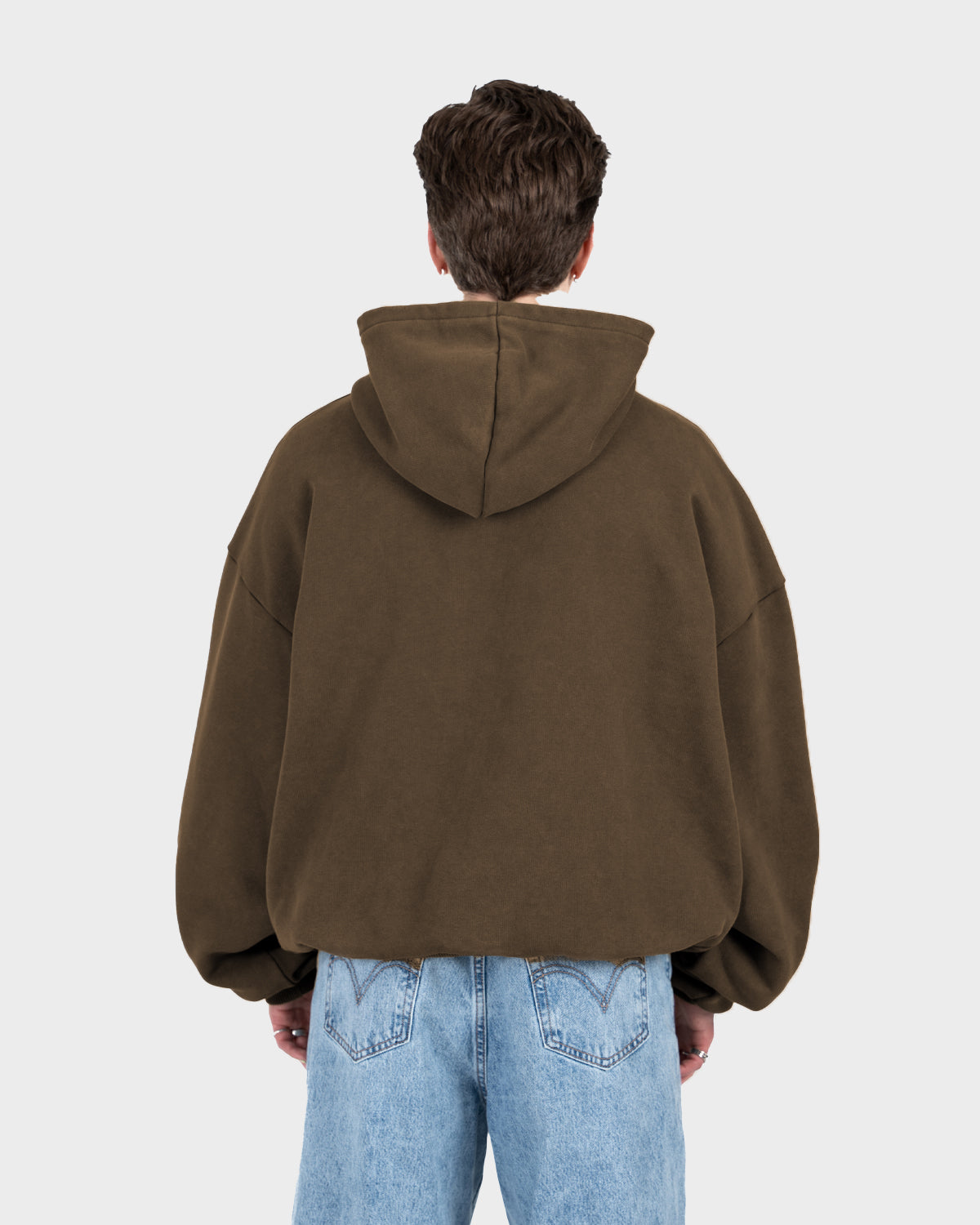 Heavy Oversized Hoodie Mokka (Stone Washed)