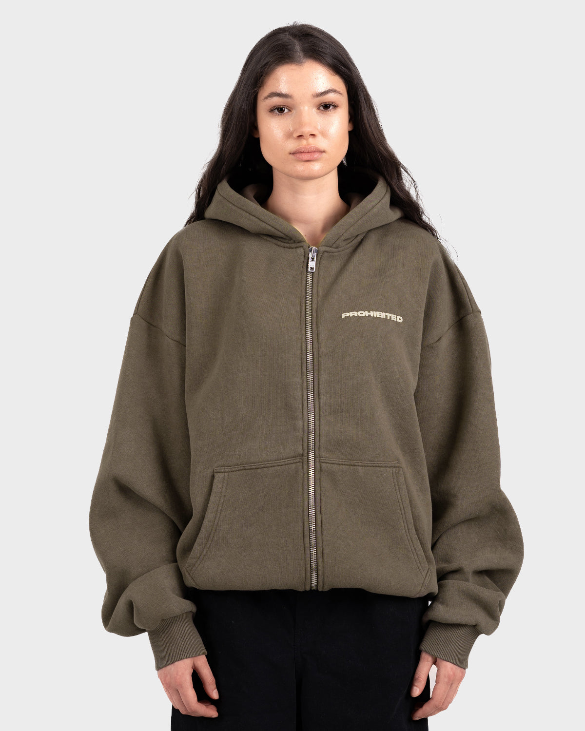 10119 Zip-Hoodie Mokka