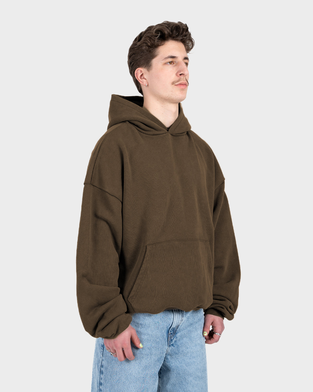 Heavy Oversized Hoodie Mokka (Stone Washed)