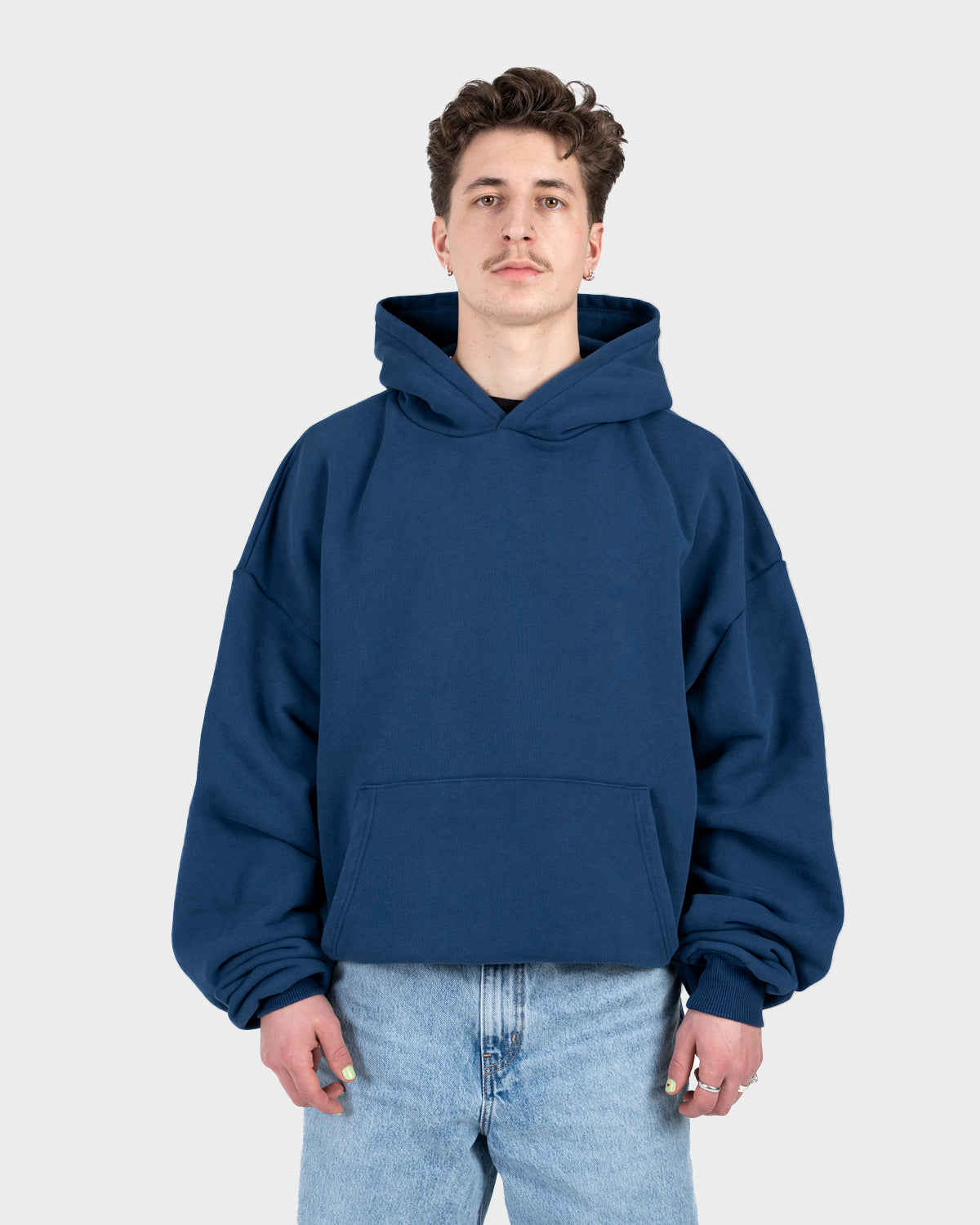 Navy oversized hoodie sale