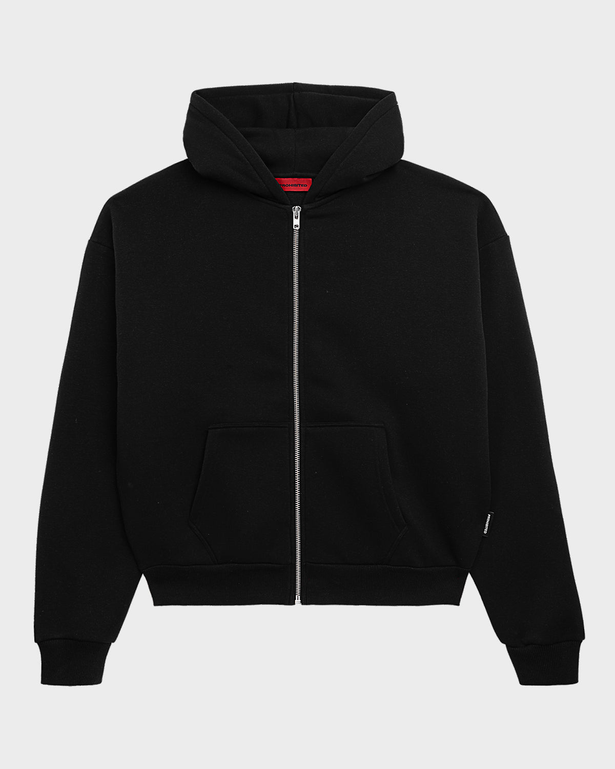 Oversized Zip Hoodie Black