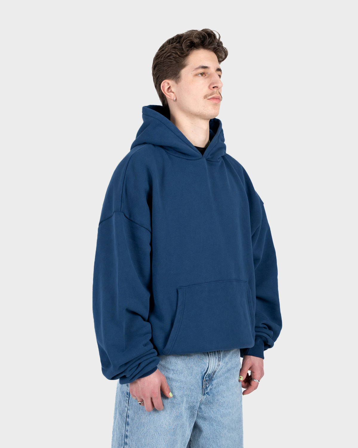 Heavy Oversized Hoodie Navy (Stone Washed)