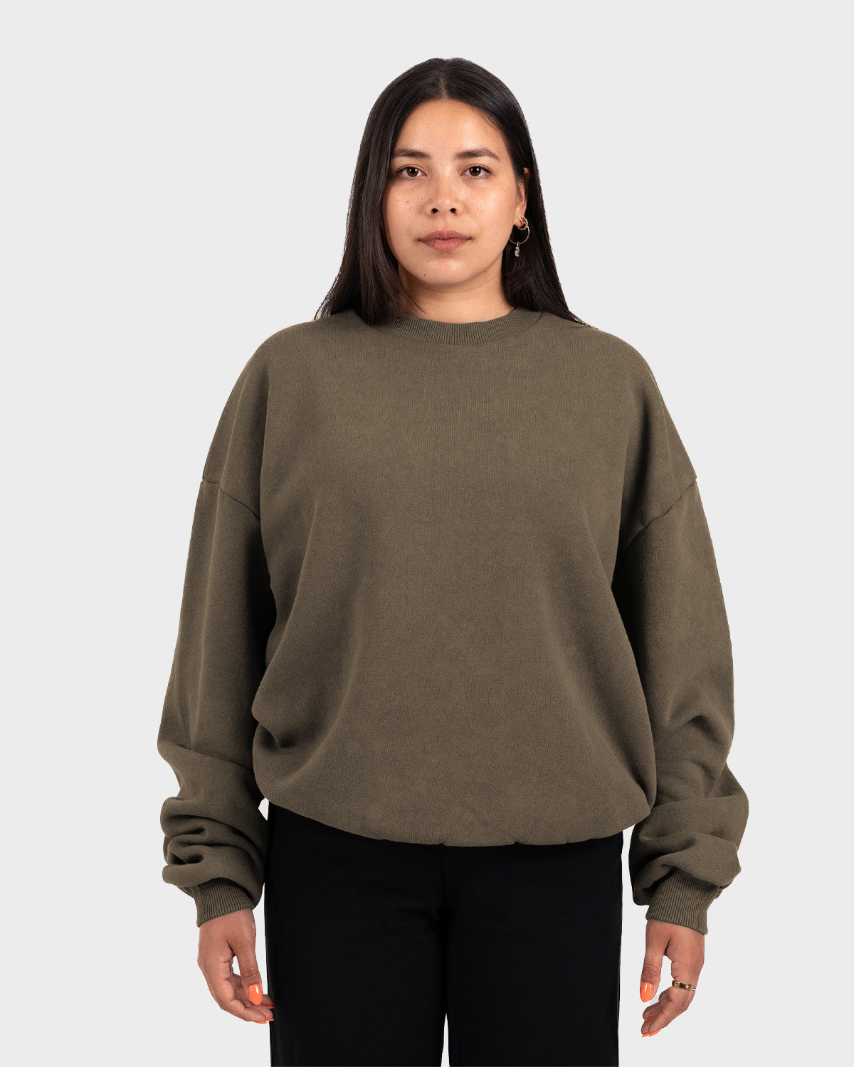 Oversized Crew Neck Mokka (Stone Washed)