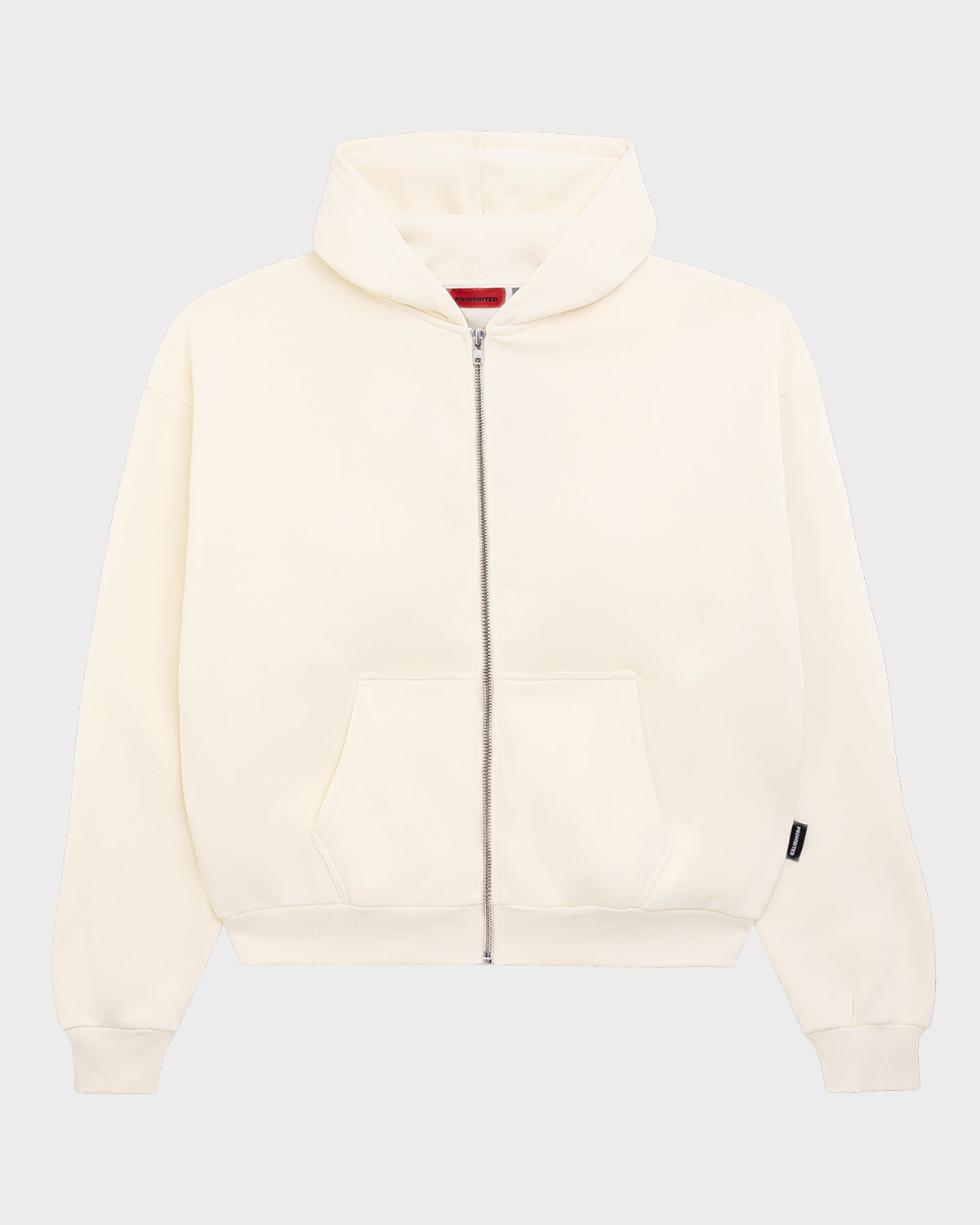 Oversized Zip Hoodie Cream