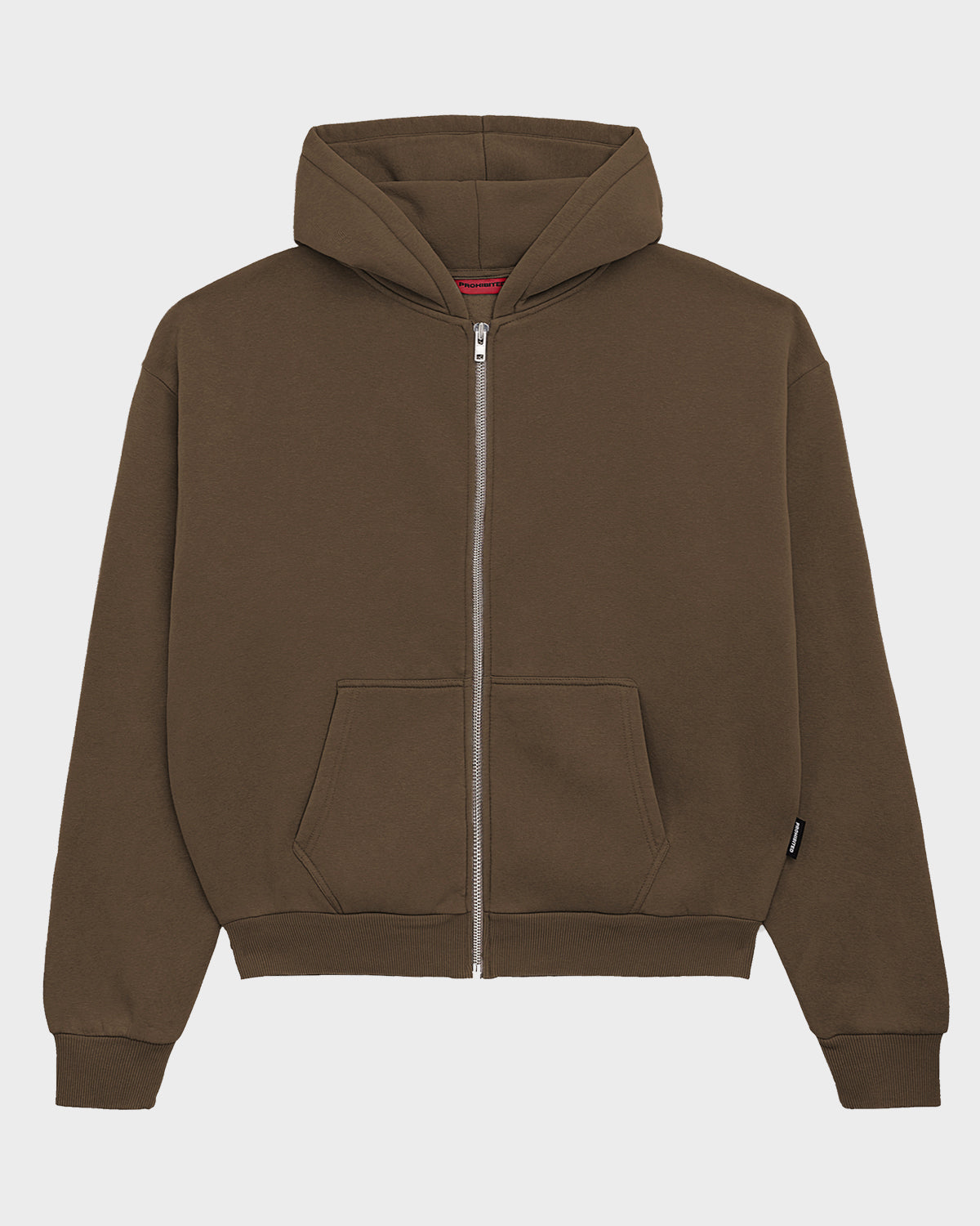 Oversized Zip-Hoodie Mocha (Stone Washed)