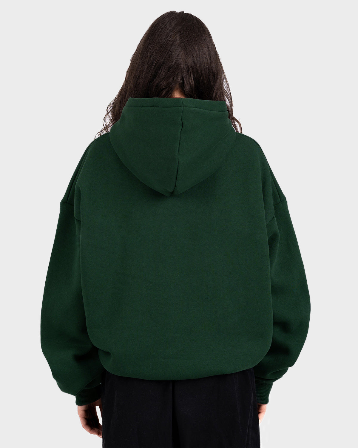 Oversized Zip-Hoodie British Racing Green