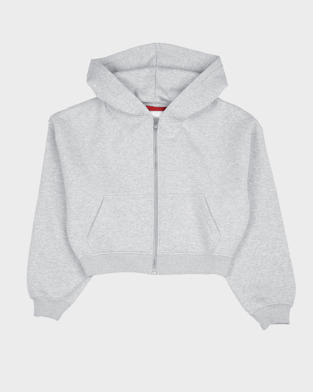 Oversized Zip Hoodie Grey Melange