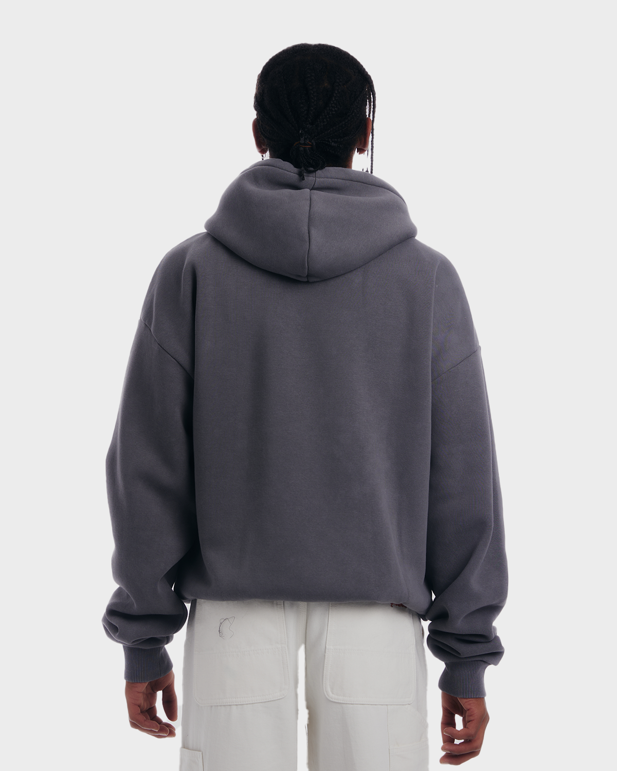 Oversized Zip-Hoodie Grey (Stone Washed)