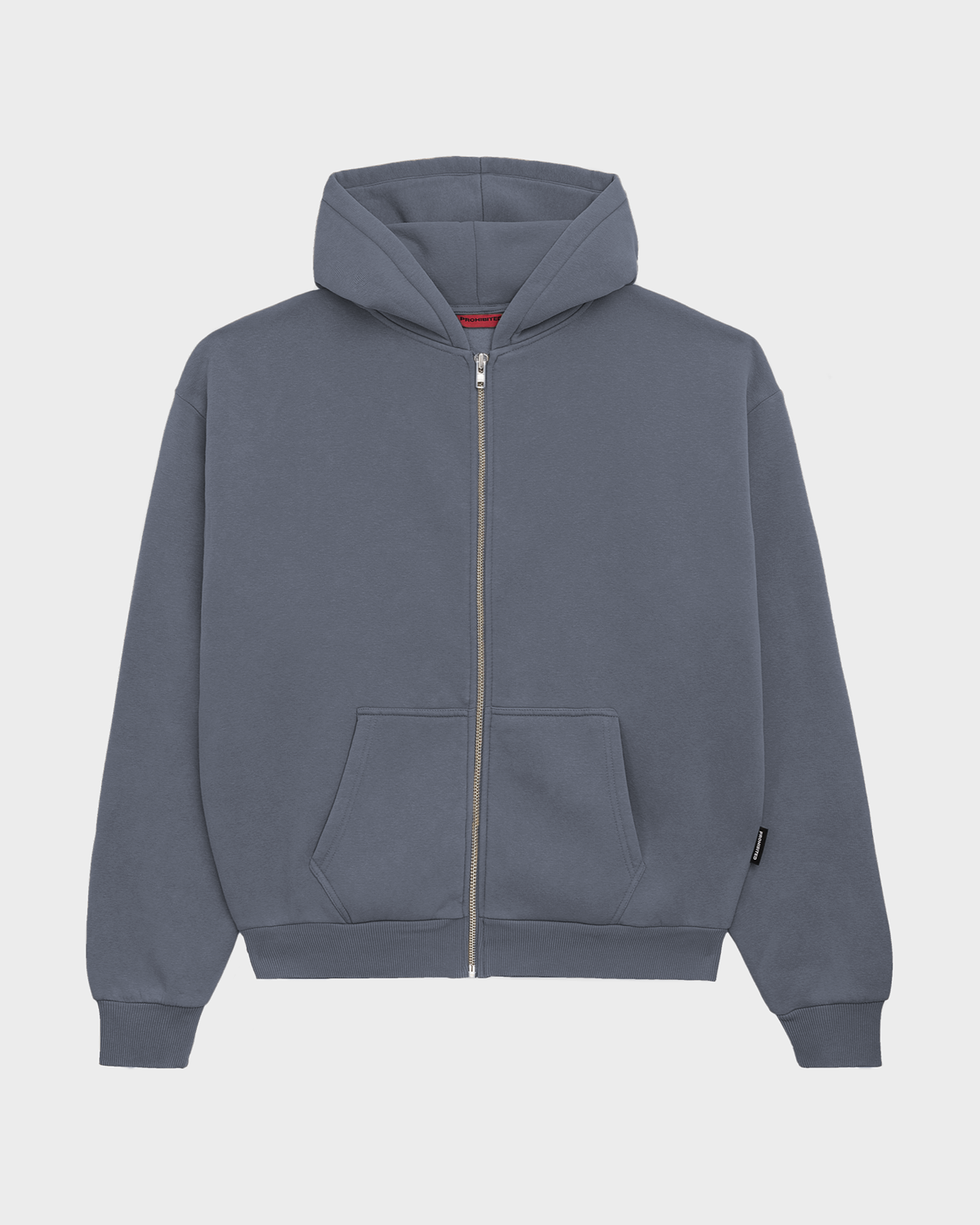 Oversized Zip Hoodie Grey (Stone Washed)