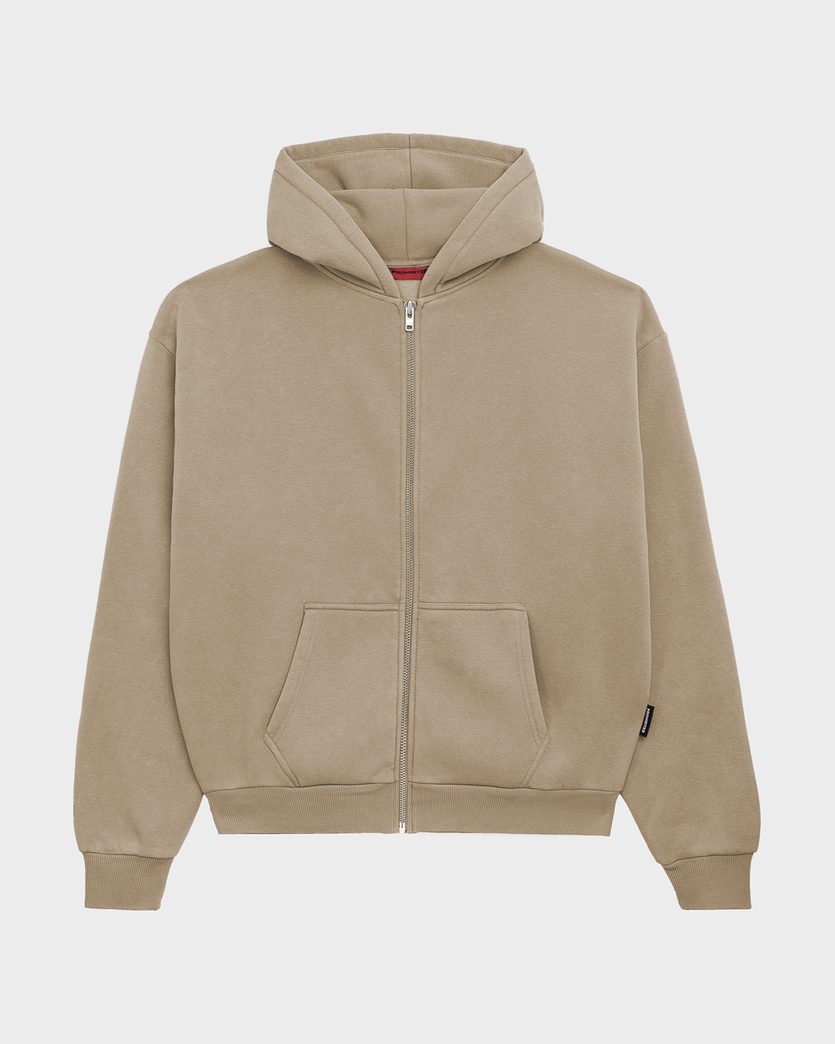 Oversized Zip Hoodie Sand (Stone Washed)