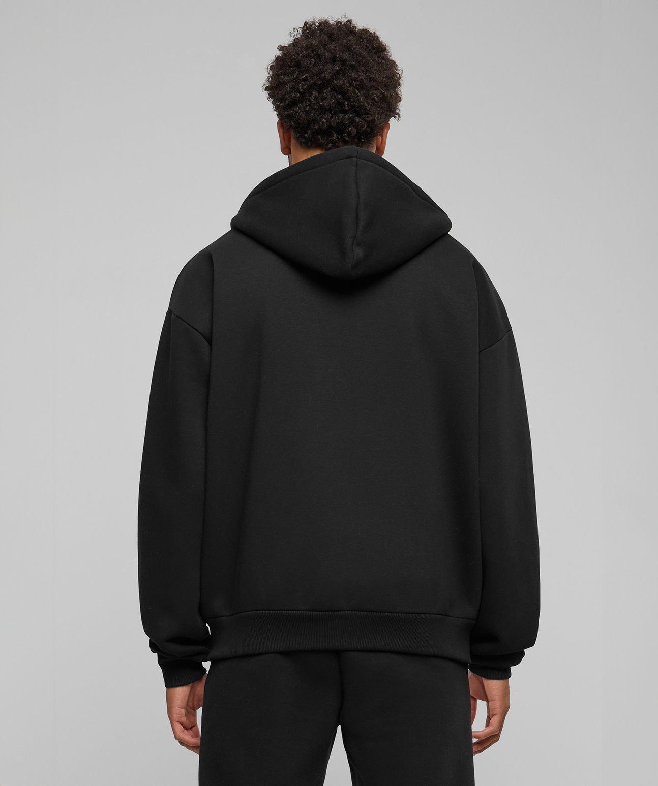 Oversized Zip-Hoodie Black