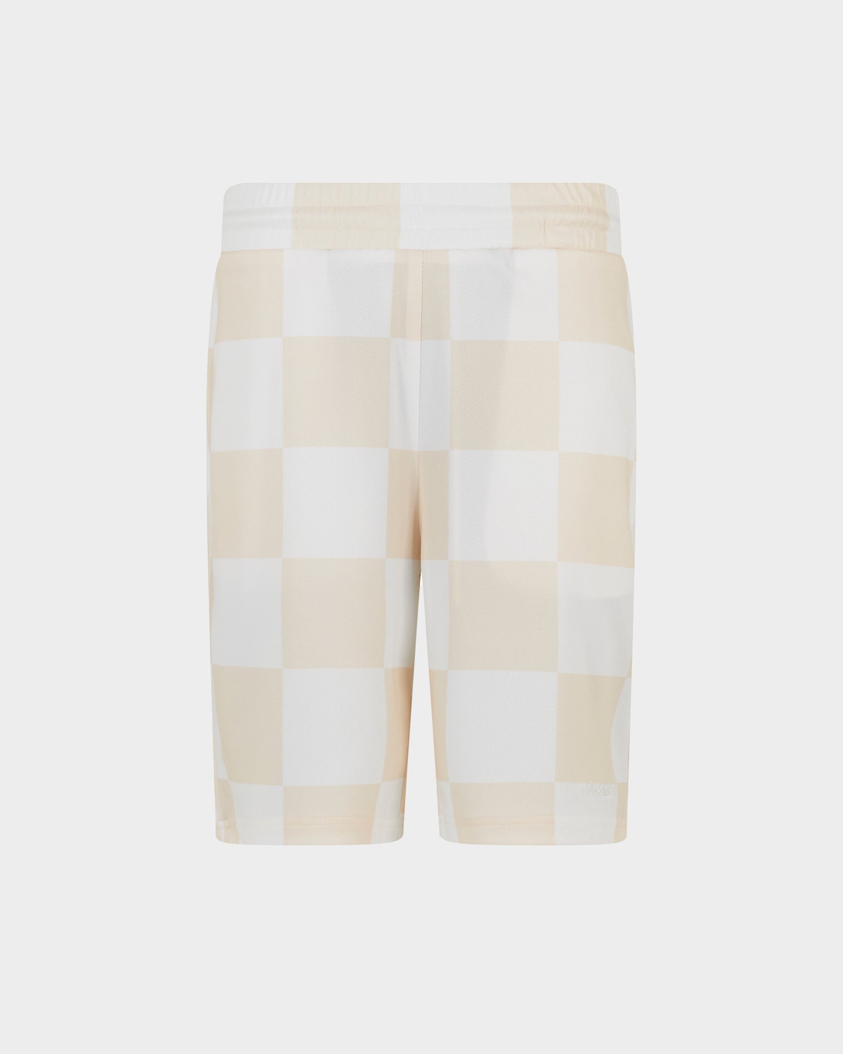 Checkered Shorts Beige