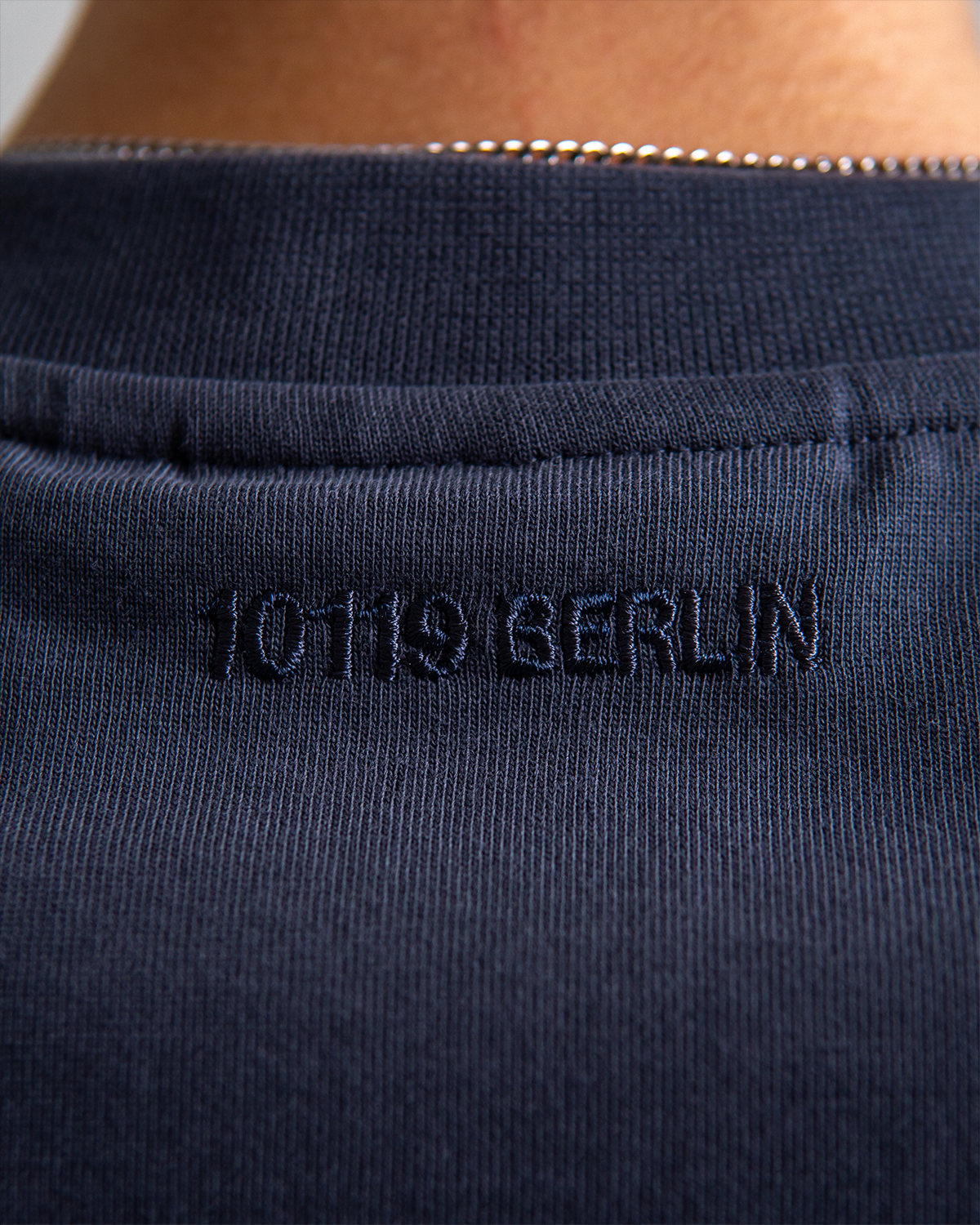 10119 Tee Embroidery Steel Grey