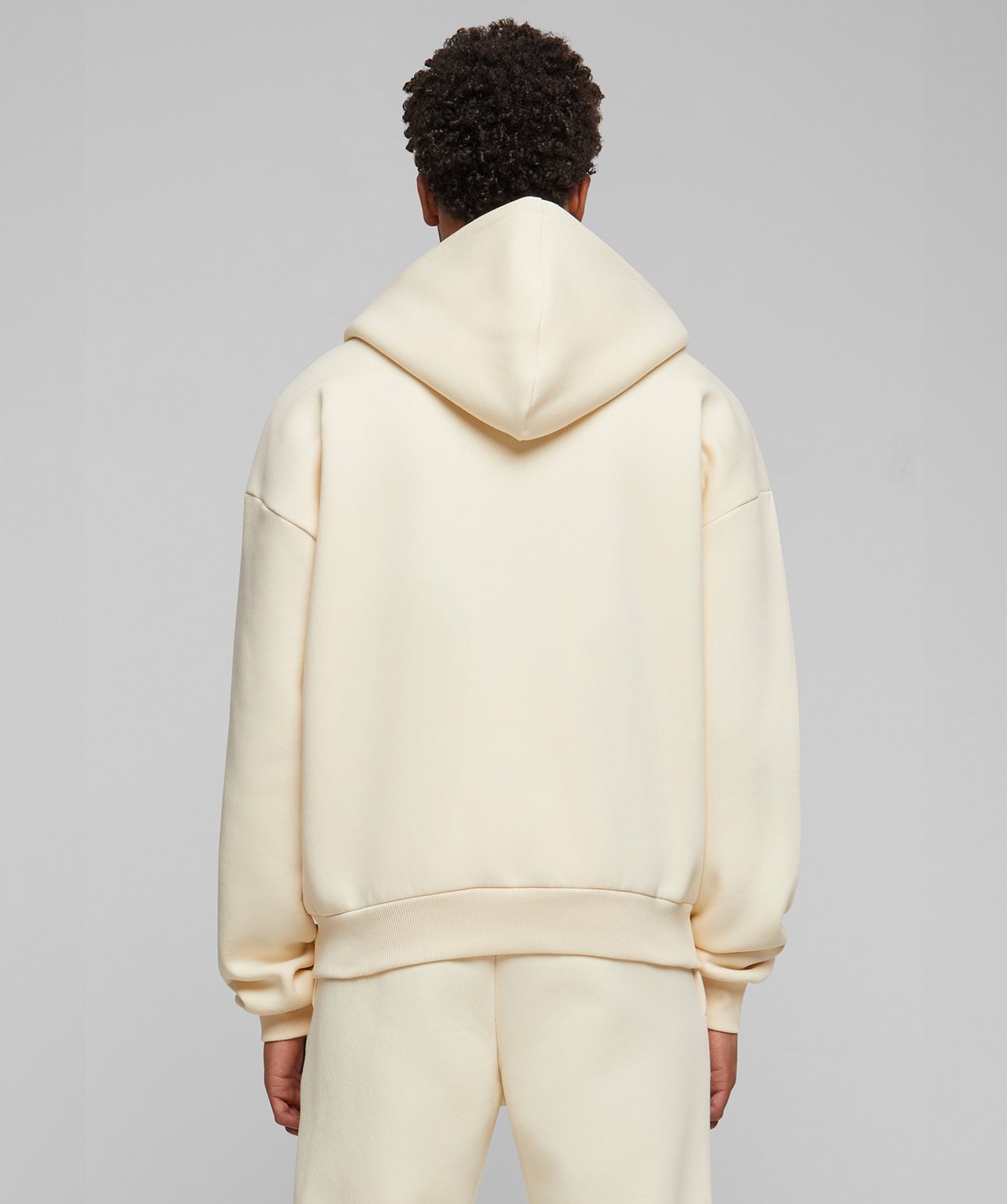 Oversized Zip-Hoodie Cream