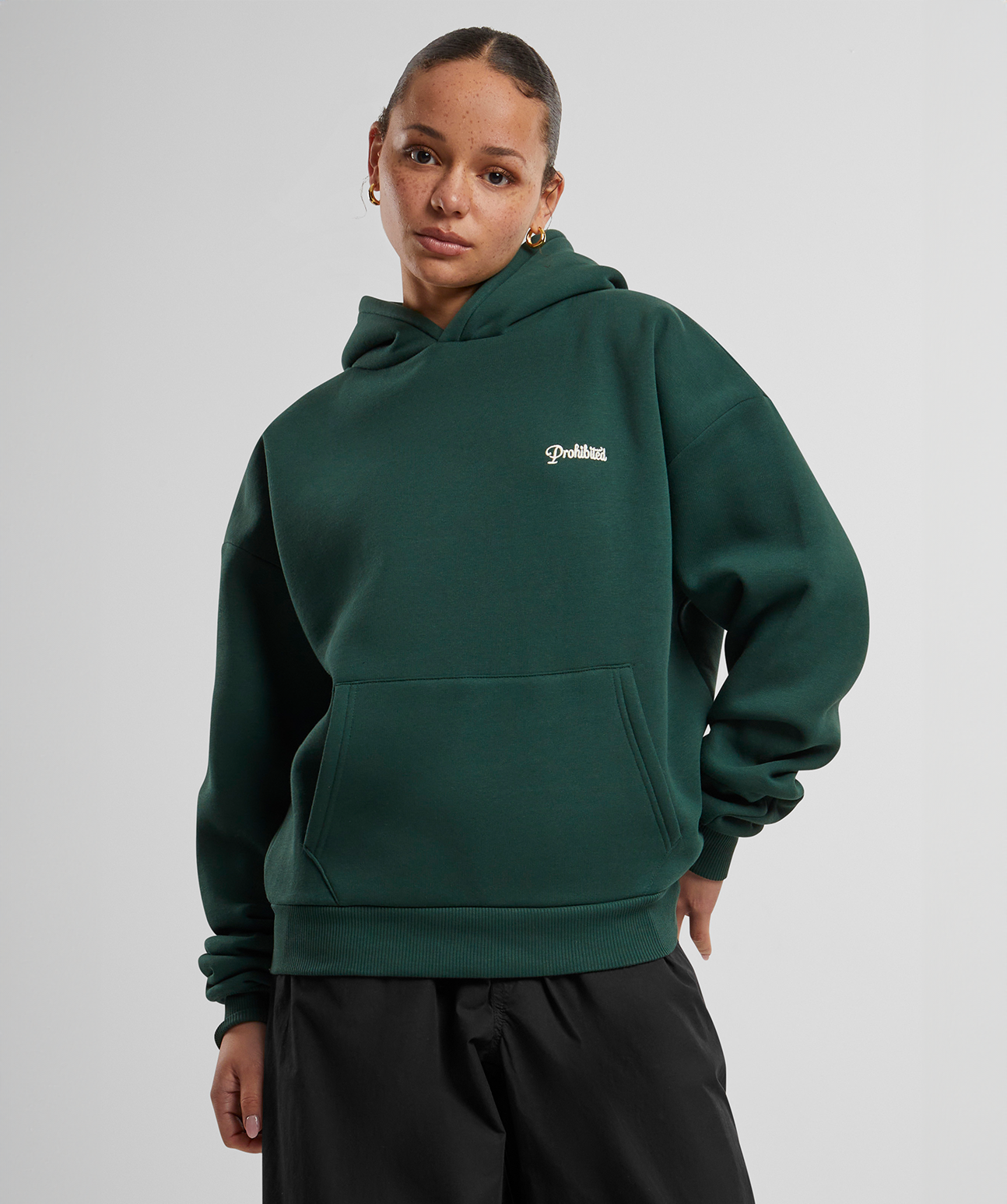 10119 Hoodie Embroidery British Racing Green