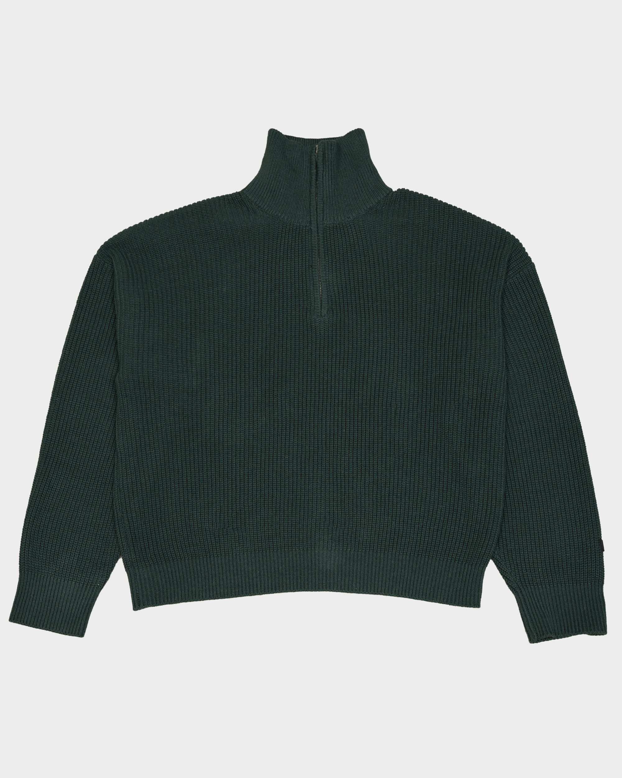 Winter Knit Half-Zip Green