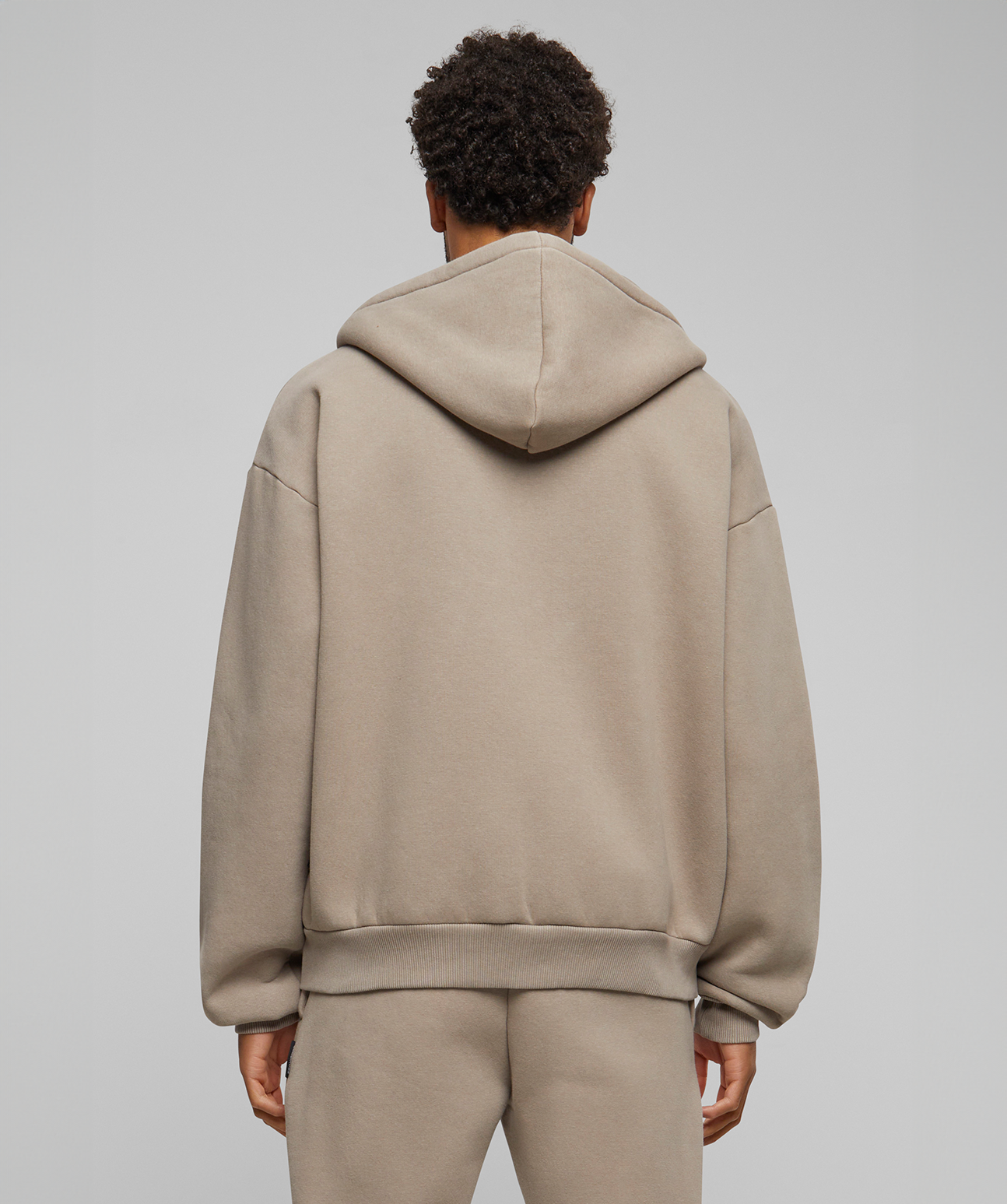 Oversized Zip-Hoodie Sand (Stone Washed)